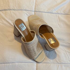 DV by Dolce Vita Women's Beige Woven Mules